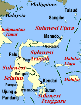 印尼地圖-蘇拉威西