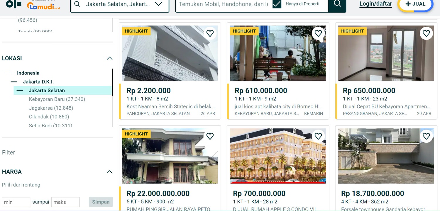 印尼房地產網站